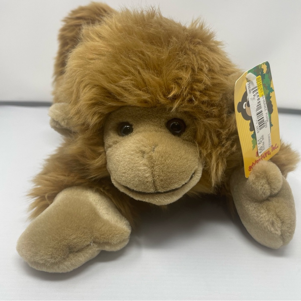 Vtg 1999 Animal Adventure Horace Plush Monkey Realistic Chimp 14” Bean Bag